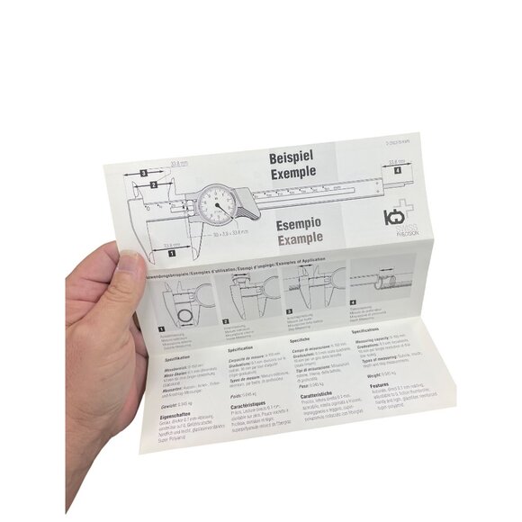 Hamilton DiaMax Swiss Precision Dial Caliper 150mm With Case paper SKU 9493 - Picture 8 of 11